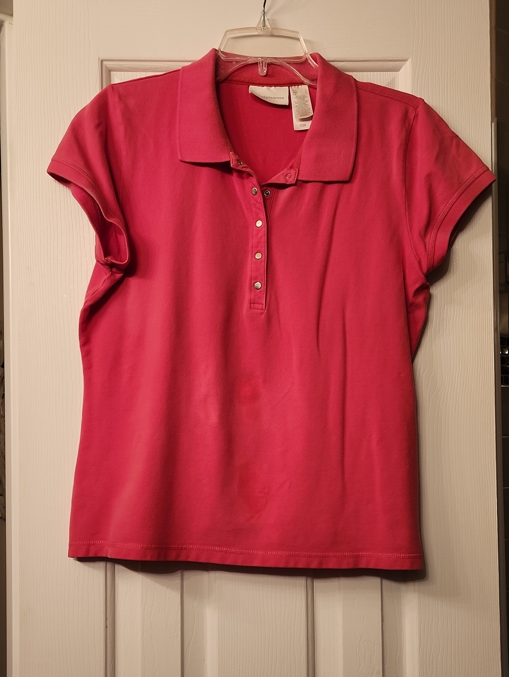 Liz Claiborne Hot Pink Short-Sleeve Polo